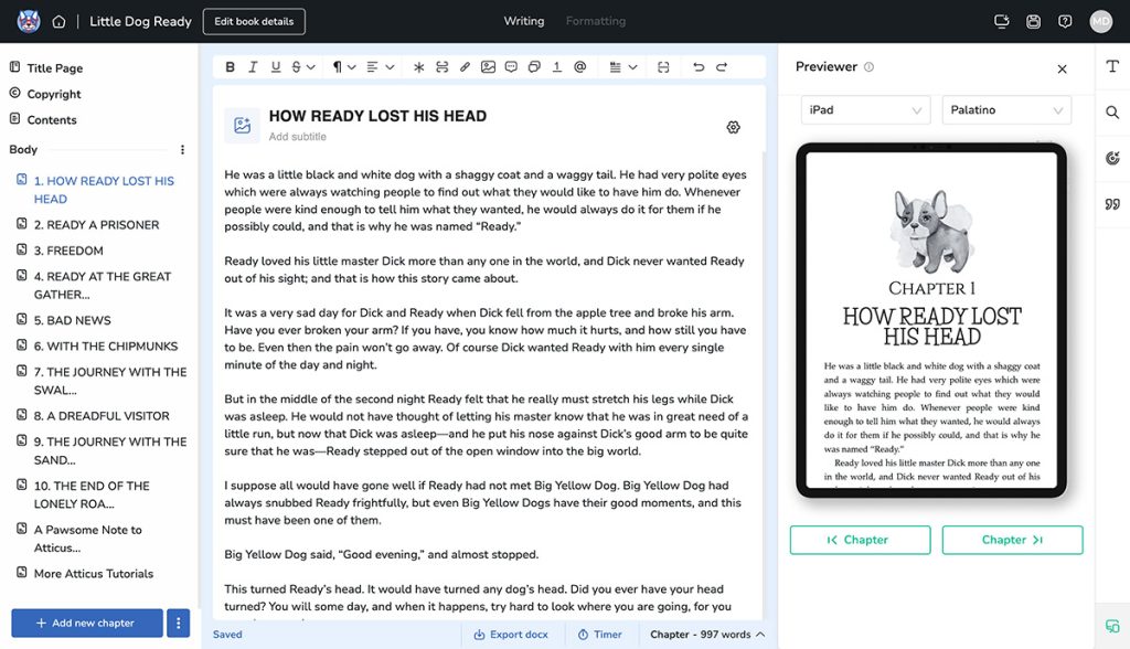 Atticus - the #1 Book Writing and Formatting Software used by thousands of authors.