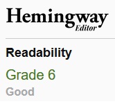 Hemingway Editor - Readability