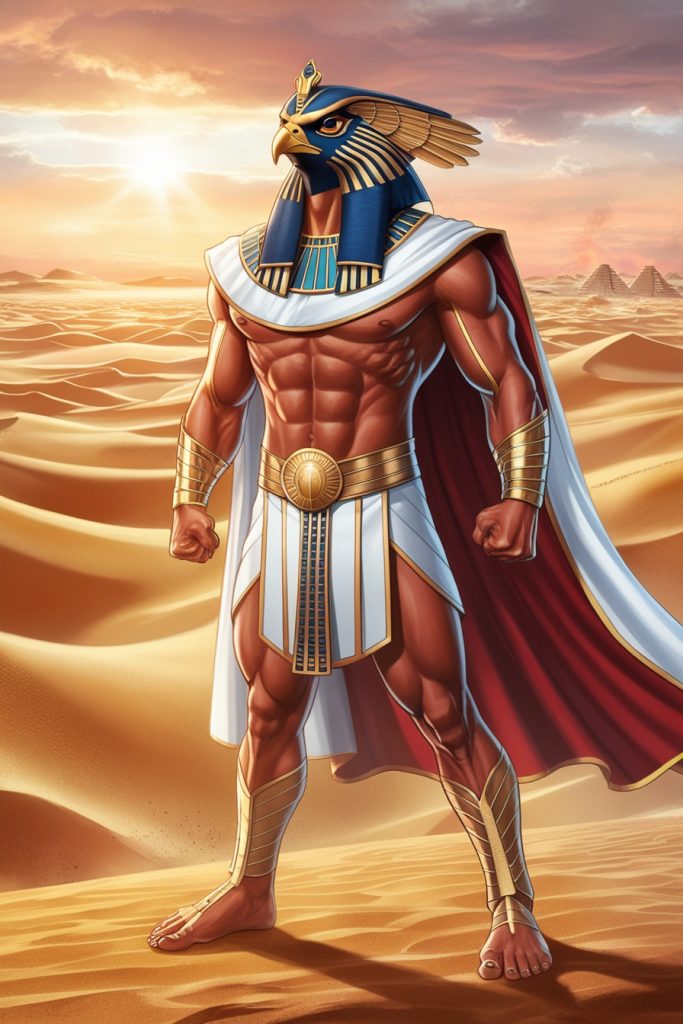 Leonardo image of a falcon-headed Egyptian god.