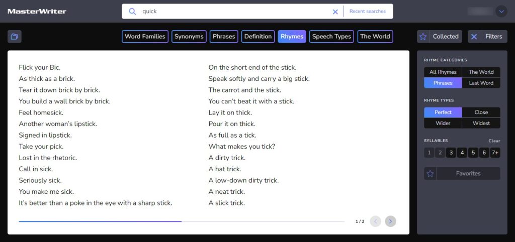 MasterWriter Rhymes