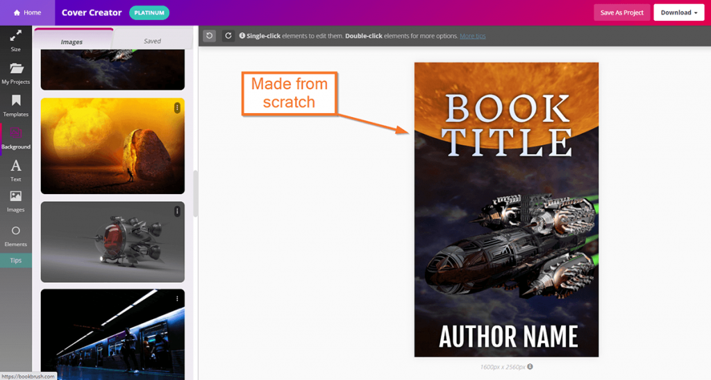 book brush book cover creator