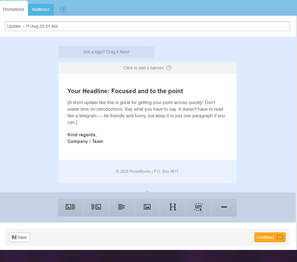 mad mimi email template build or create your own