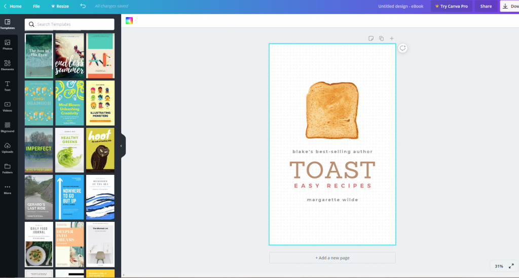 Canva Book Cover Template