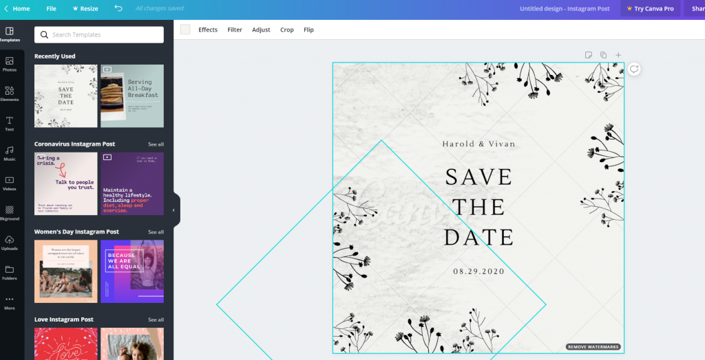 Canva Instagram Template