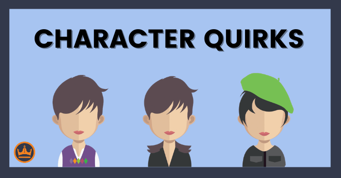 featured image that says character quirks