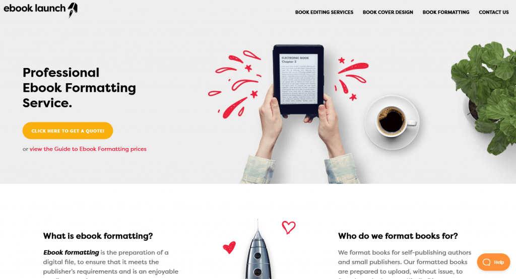 Ebook launch formatting