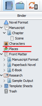 Scrivener sidebar