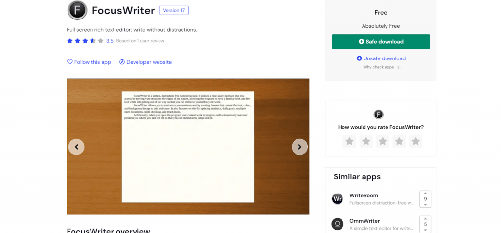 FocusWriter app
