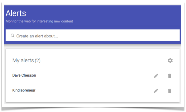 Google Alerts for Kindlepreneur