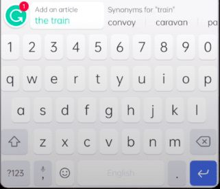 Grammarly mobile keyboard