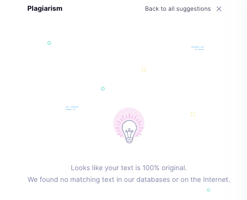 Grammarly plagarism feature