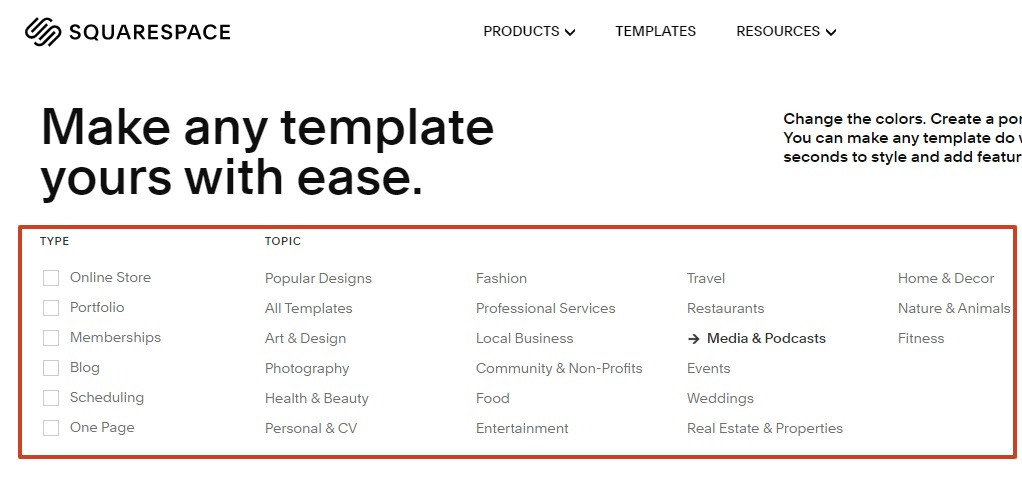 Making a squarespace template
