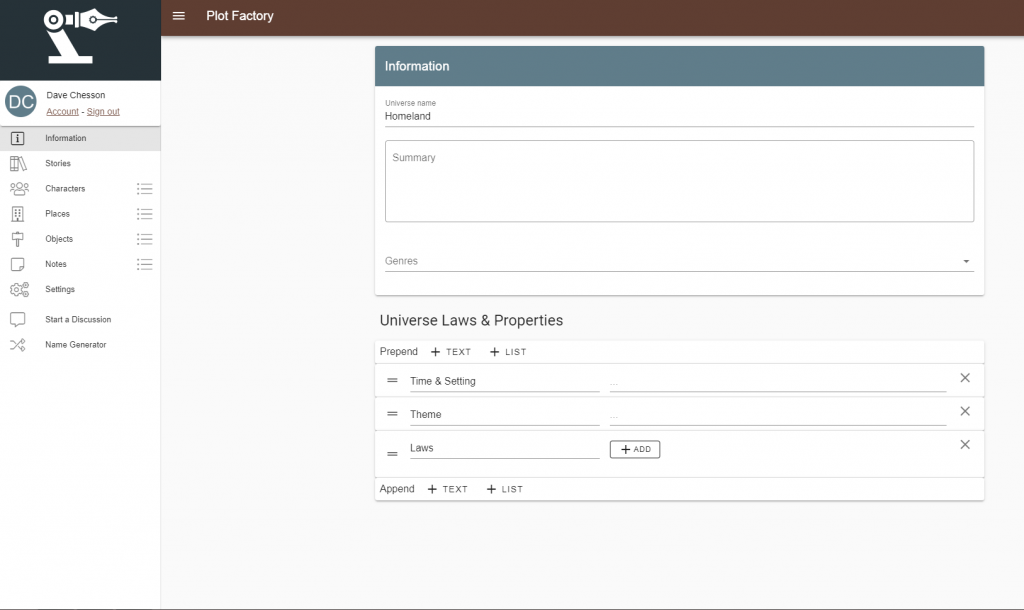 Outlining feature review