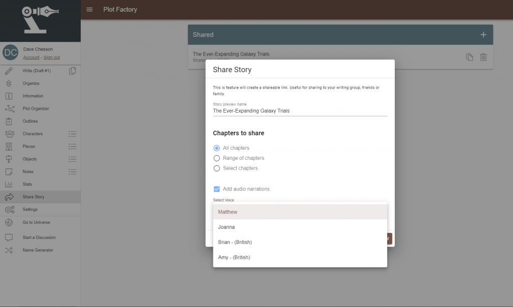 plot factory story creation 