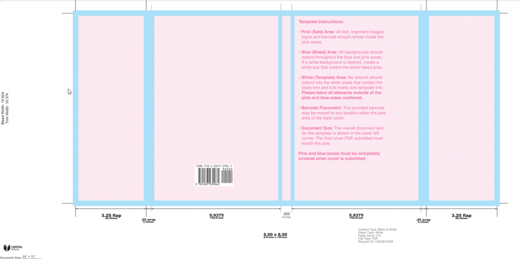 a hardcover template for ingramspark