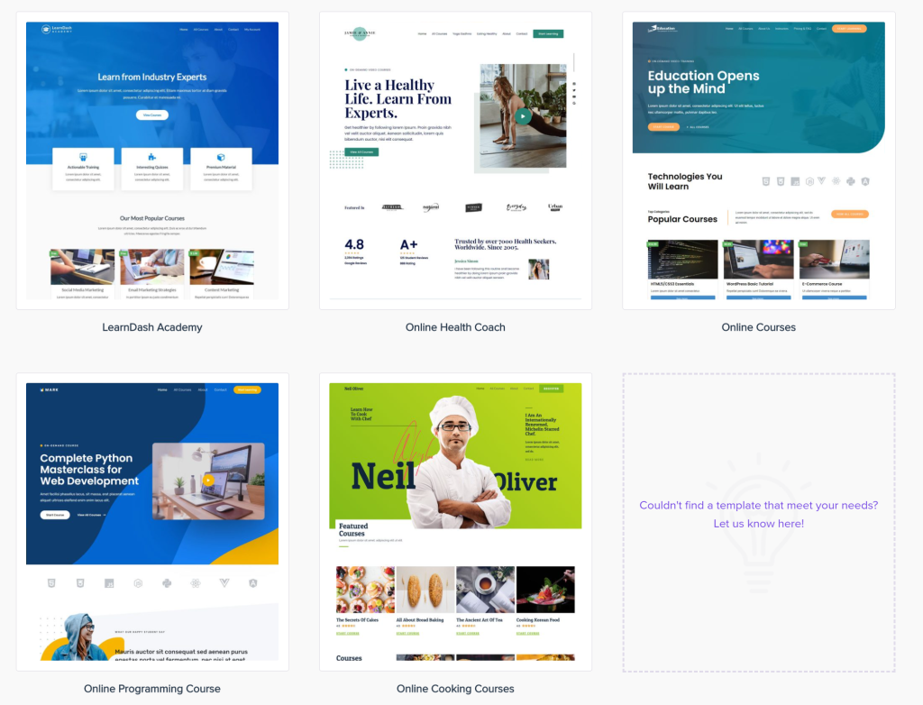 LearnDash template gallery - Kindlepreneur