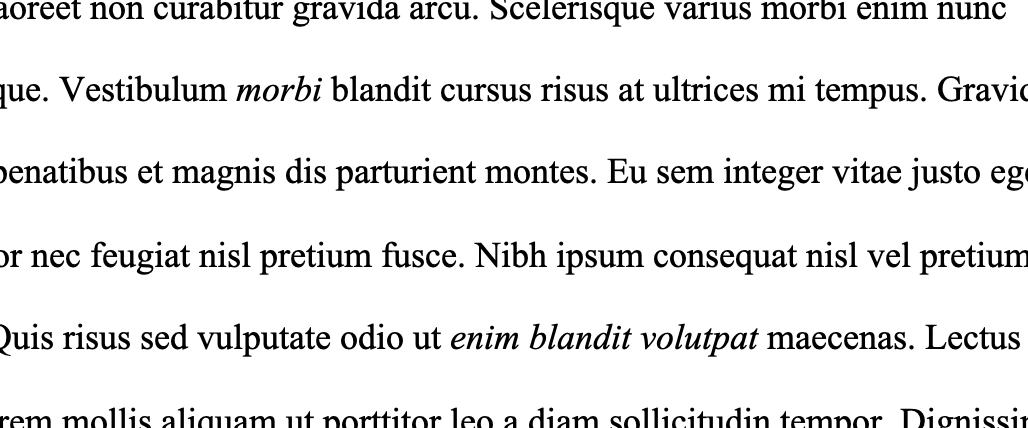 Italics Microsoft Word