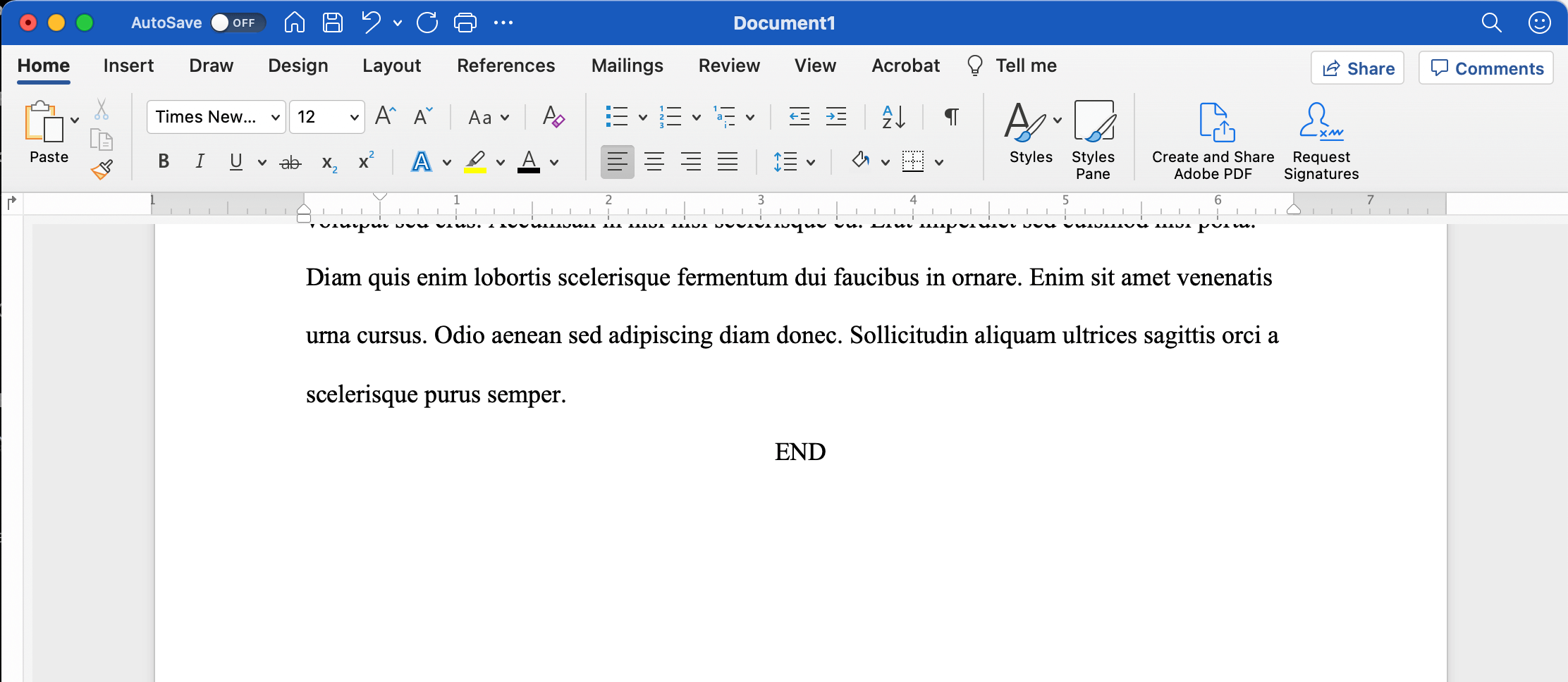 Manuscript End Microsoft Word