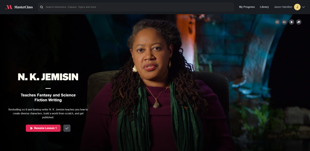 N K Jemisin Masterclass