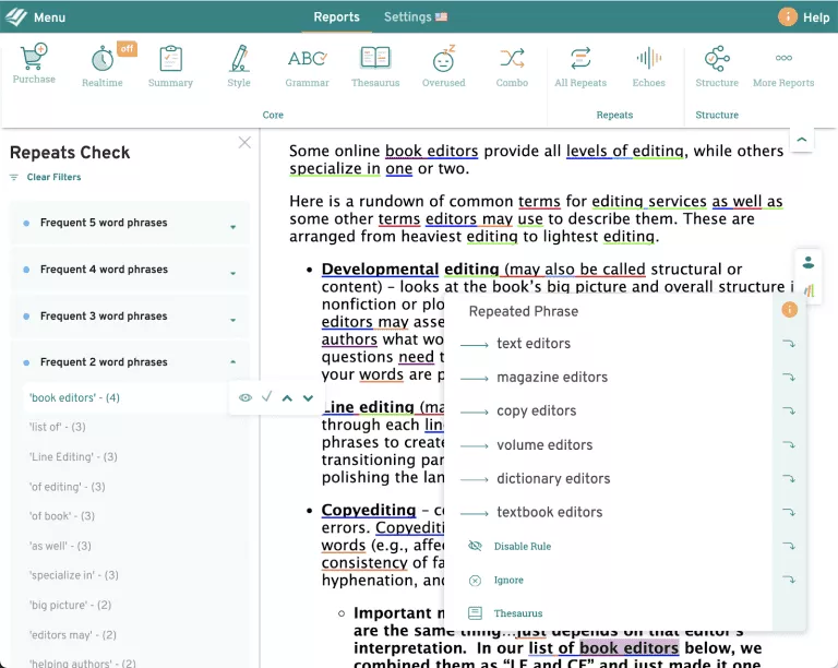 prowritingaid screenshot