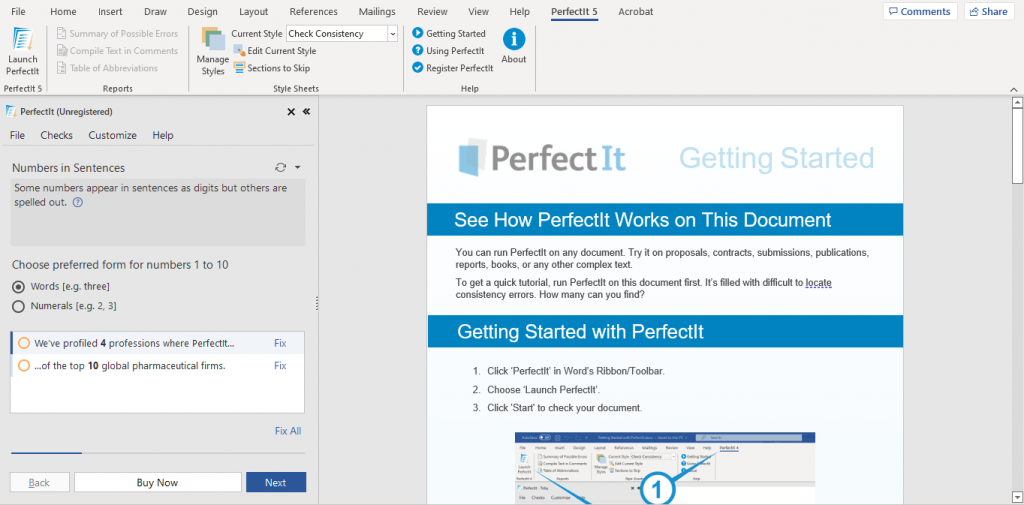 PerfectIt Getting Started