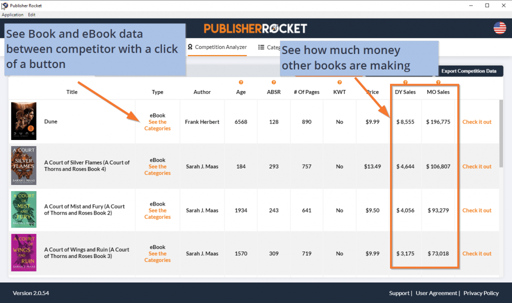 publisher rocket competition analyzer tool