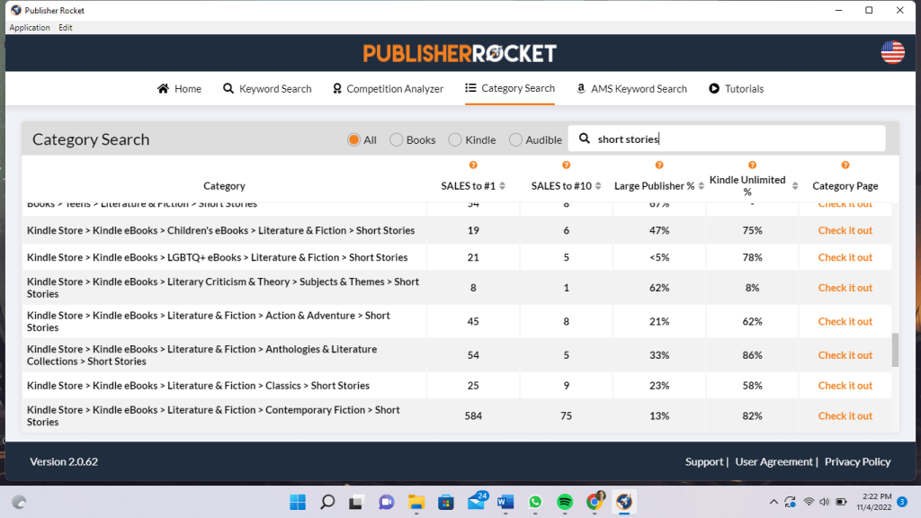 PublisherRocket Category Search