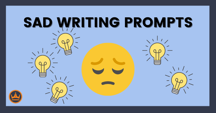 featured image that says sad writing prompts