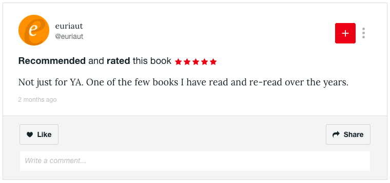 Individual parts of a bookbub review