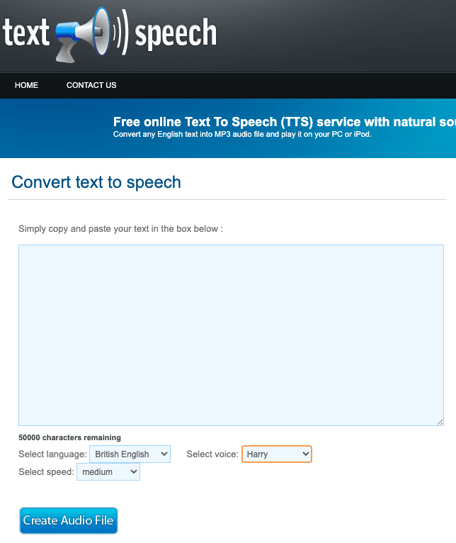Text to speech software