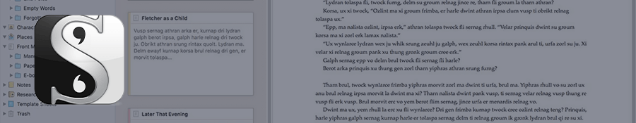 scrivener banner for this best outlining software for nonfiction review section