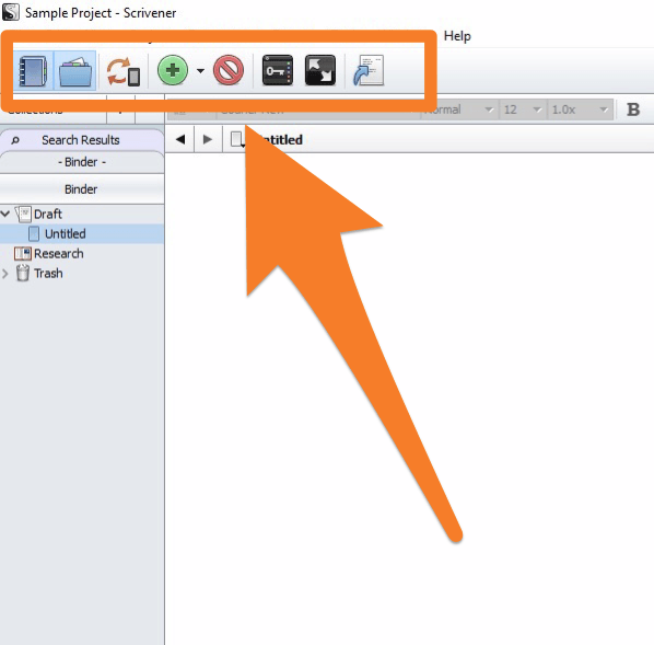 Scrivener icons to create your own template.