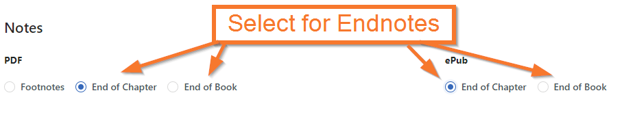 how to select endnotes in atticus