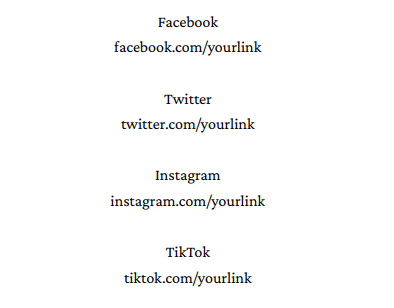 social links the boring way