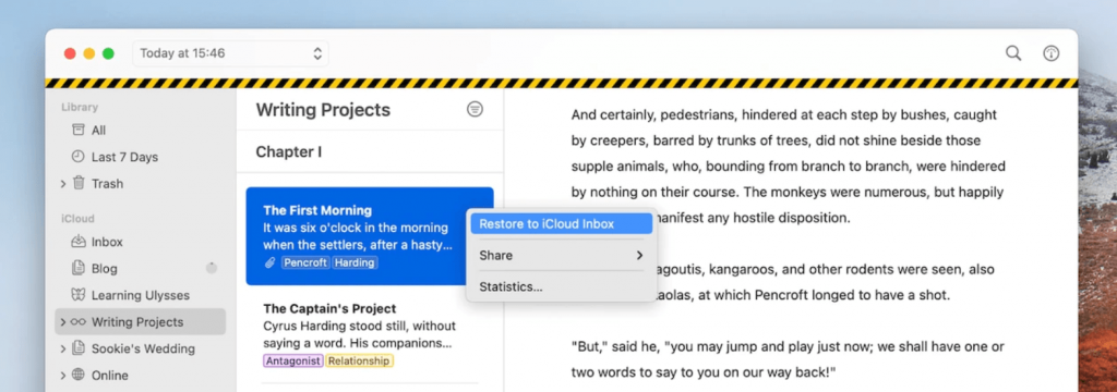 Ulysses App back up & Sync