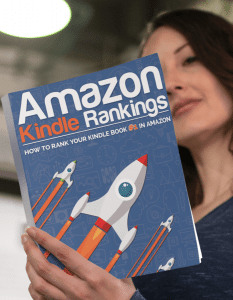 Woman reading book mockup of Kindle Ranks